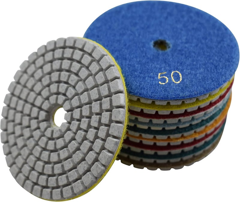 Konfor 3 inch Wet Diamond Polishing Pads to Polish Granite Stone Marble Concrete Travertine Terrazo - Image 5